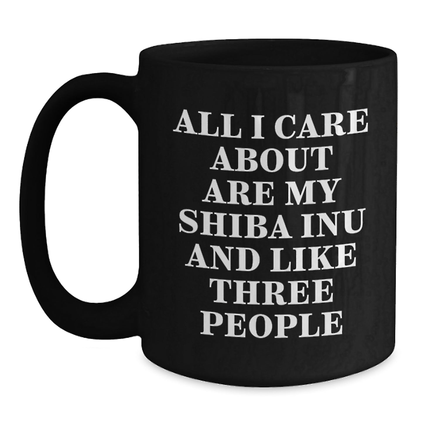Funny Shiba Inu Dog Lover Gifts from Friends for Valentine's Unique Black Coffee Mug - Main