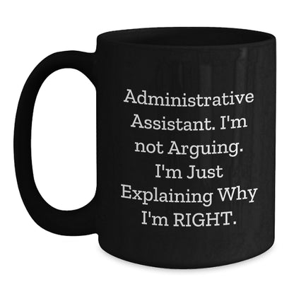 Funny Administrative Assistant Gifts from Men to Women Coworkers Black Coffee Mugs Valentine's Unique Ideas - Main