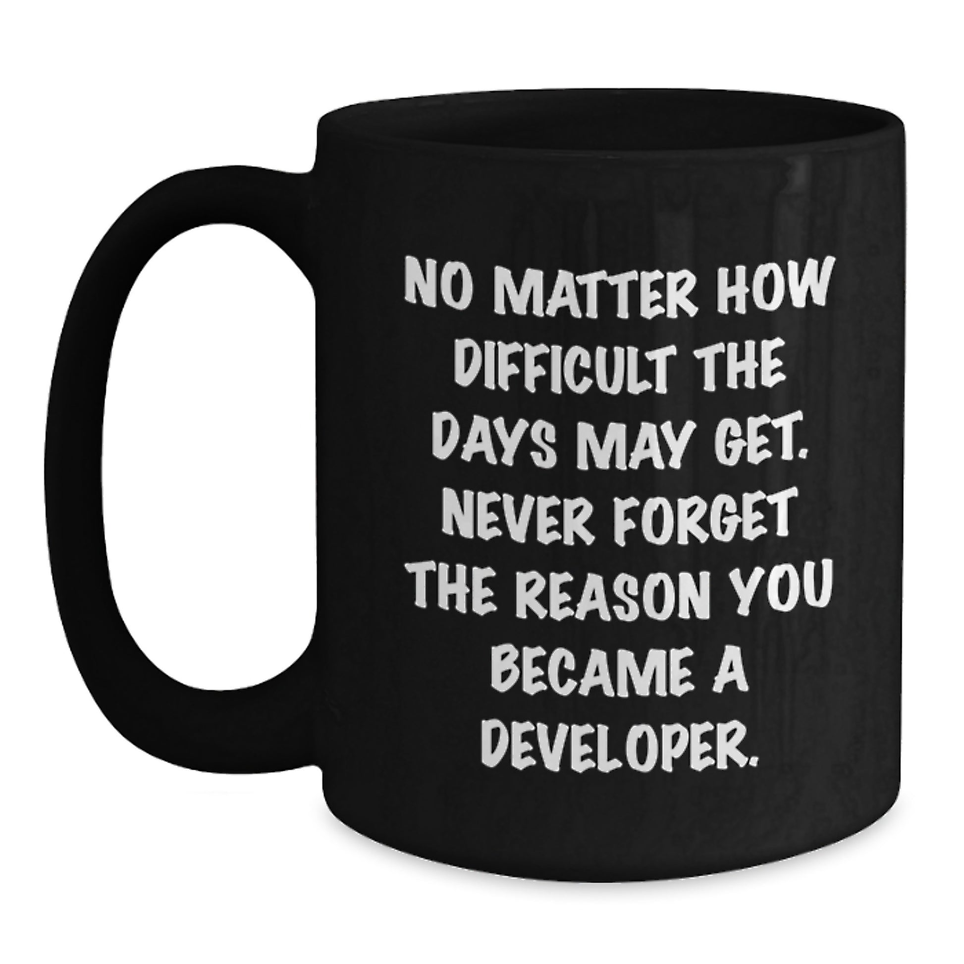 Developer Funny Inspirational Black Coffee Mug Gifts for Men from Family on Graduation Unique - Main