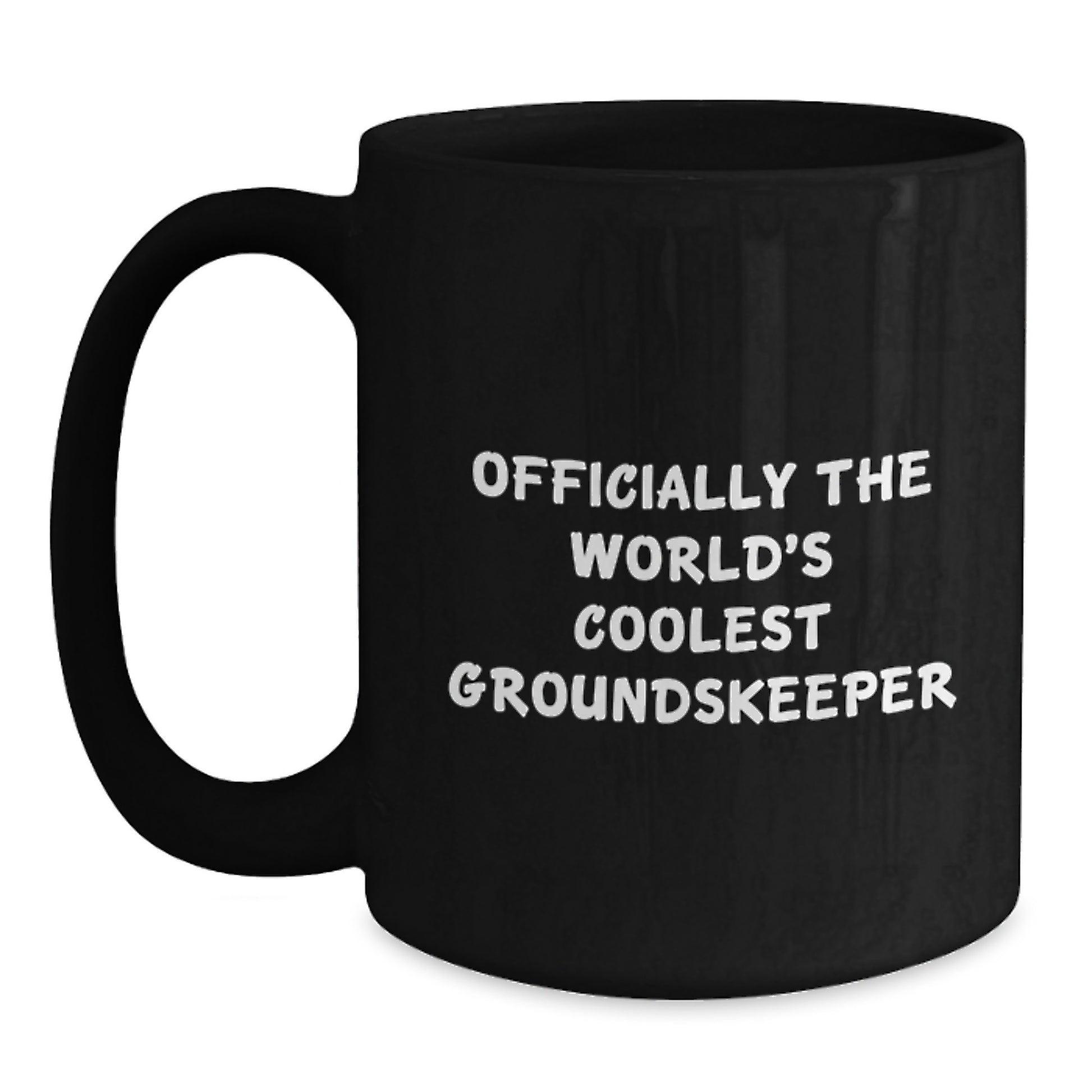 Funny groundskeeper Gifts, Officially The World's Coolest groundskeeper Graduation Mugs, Black Coffee Mug for Men Friends Family - Main