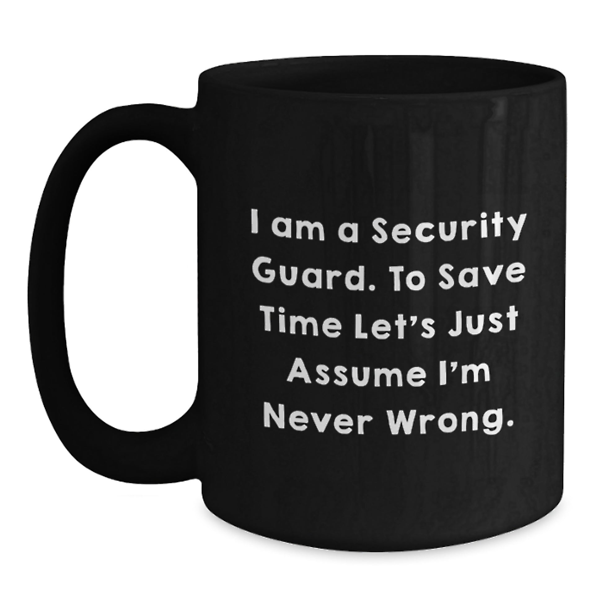 Funny Security Guard Mugs for Christmas Unique Gifts from Friends or Family - Black Coffee Mug for Security Guard - Main