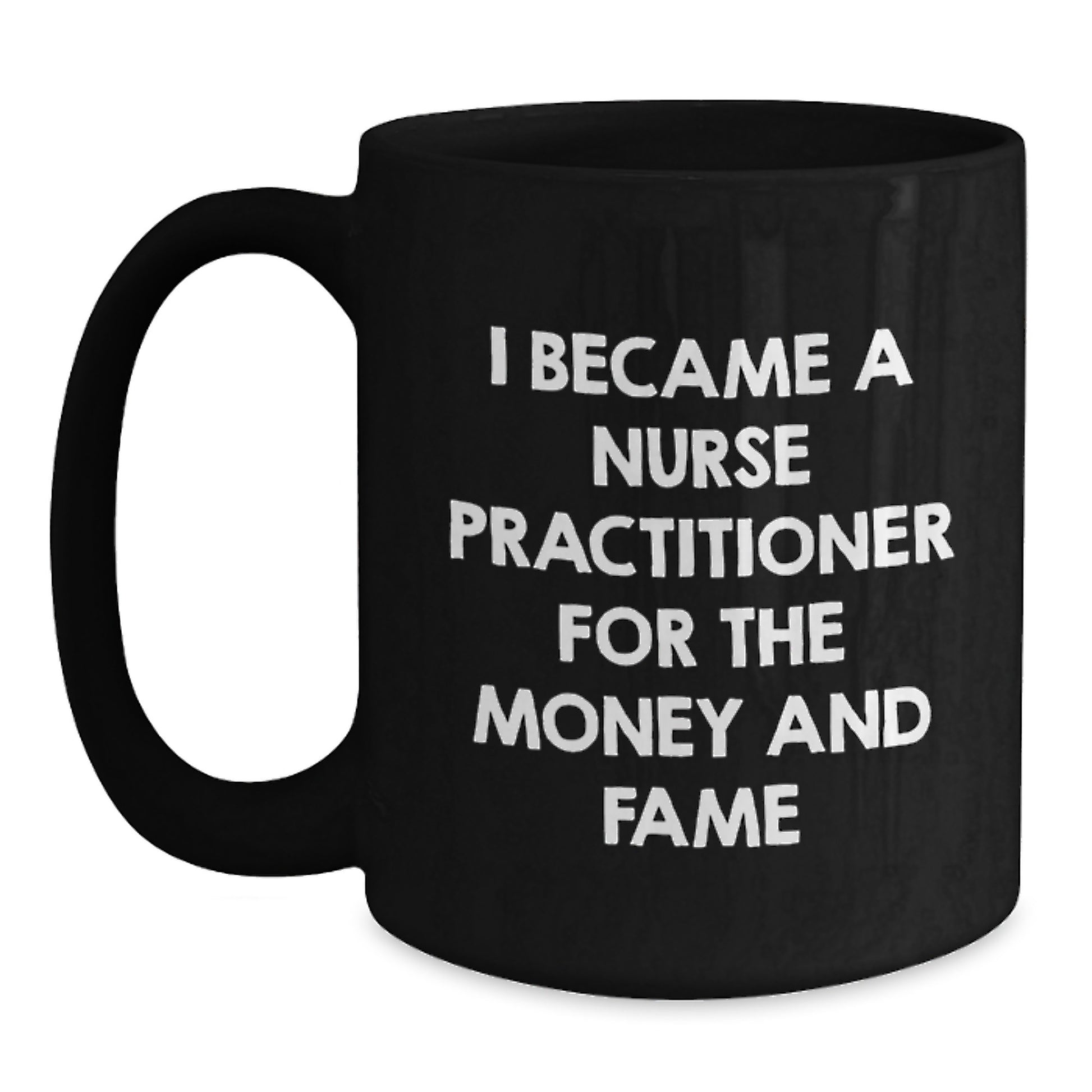 Funny Nurse Practitioner Black Coffee Mug Gifts for Nurse Practitioner Friends from Men - Main