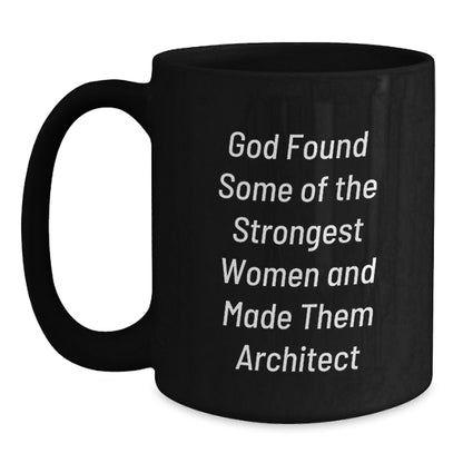 Funny Inspirational Gift for Architect Friends Birthday Unique Gifts from Men to Women - Black Architect Coffee Mug - Main