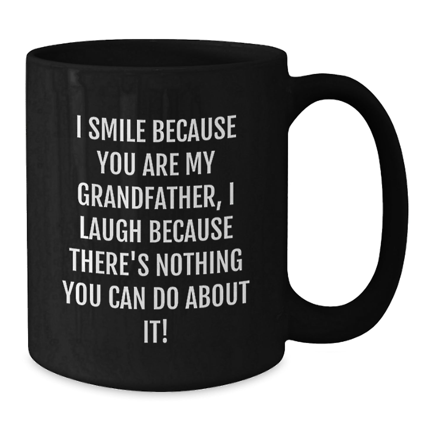Funny Grandfather Gifts for Him, Black Coffee Mug, Unique Christmas Memorable Presents from Family and Friends, 11oz or 15oz - Additional