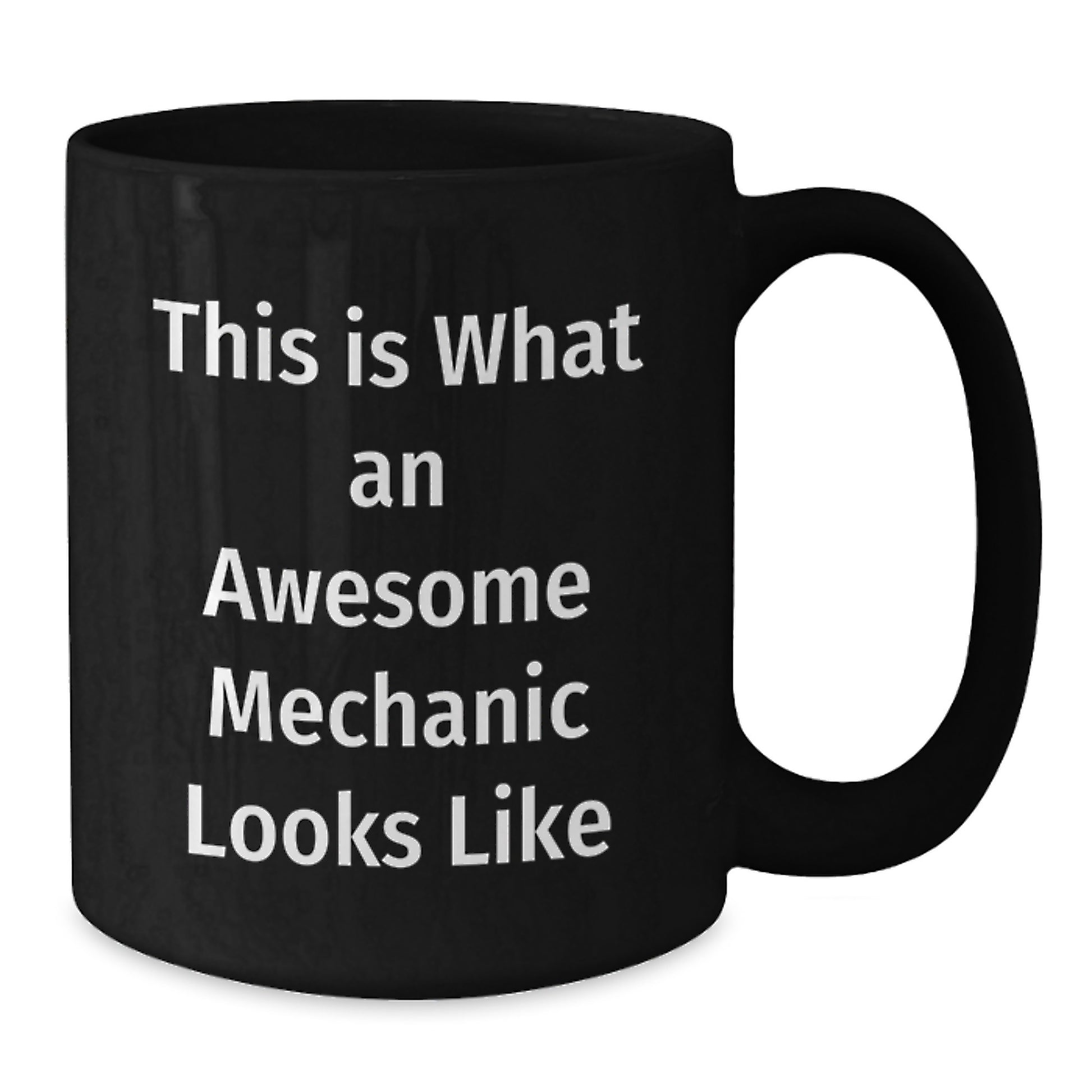Funny Mechanic Gifts for Men Black Coffee Mug, Gifts from Friends to Mechanic, This 'Is What An Awesome Mechanic Looks Like' Birthday Unique Gifts for Mechanic Enthusiast - Additional