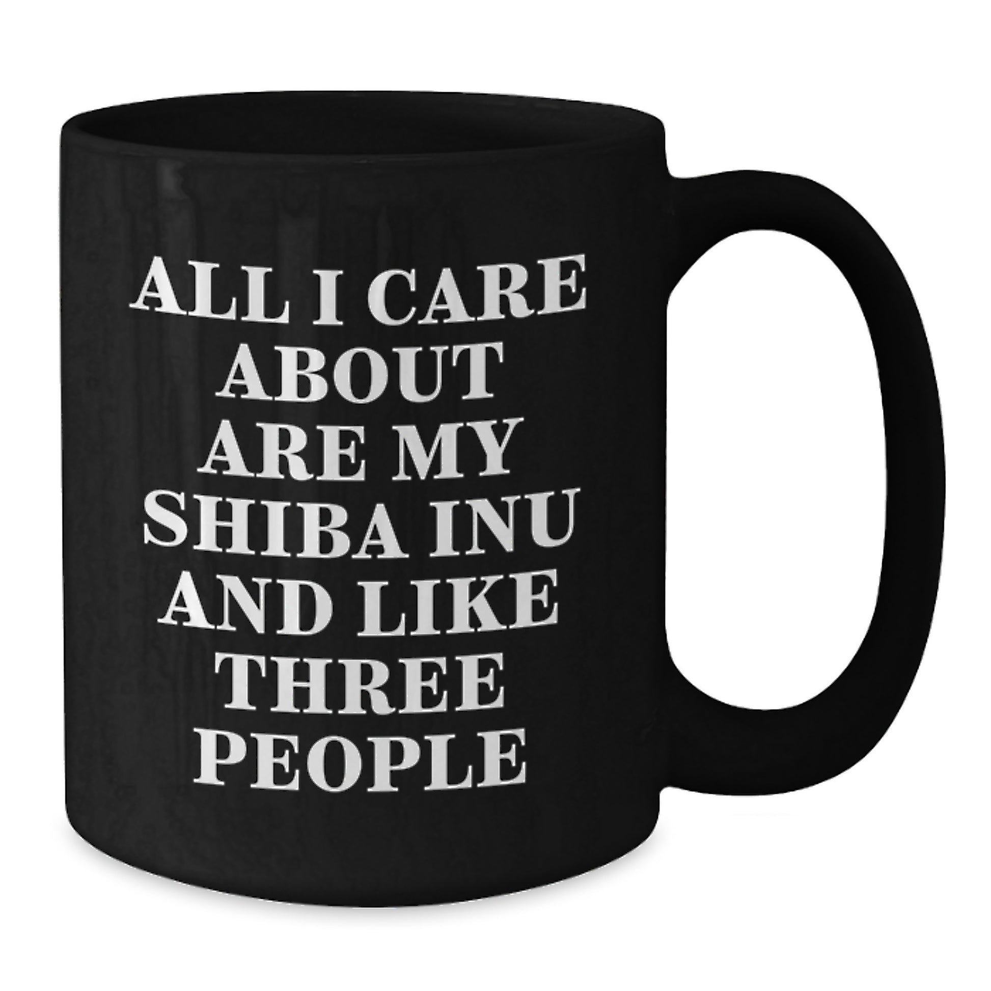 Funny Shiba Inu Dog Lover Gifts from Friends for Valentine's Unique Black Coffee Mug - Additional