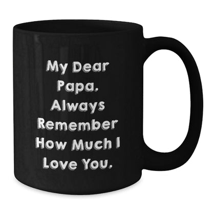 Funny Papa Gifts from Men to Papa, Papa Black Coffee Mug, Papa Birthday Unique Gifts - Additional