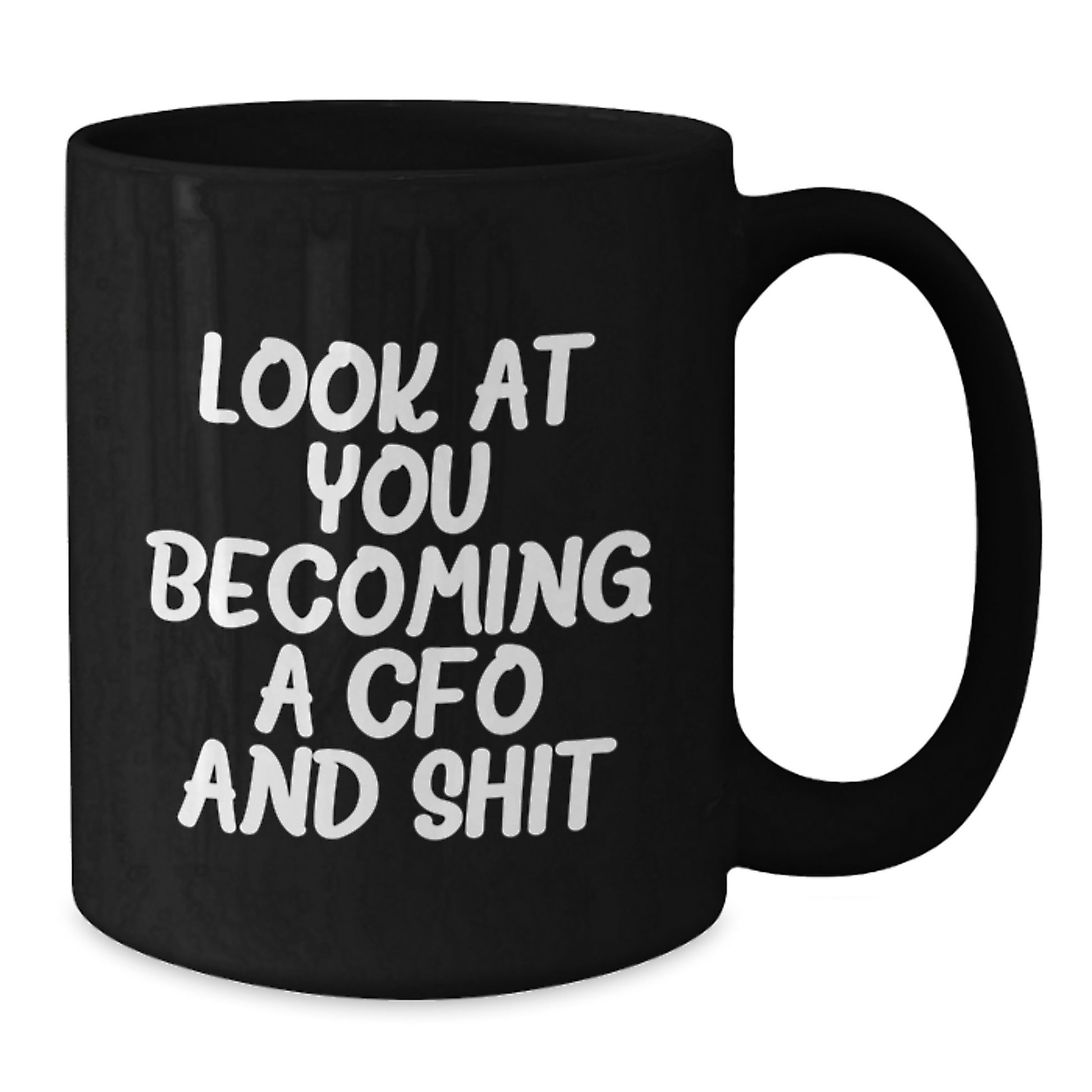 Funny CFO Gifts from Men to CFO at Christmas - 'Look At You Becoming A CFO' Black Coffee Mug for Women - Additional