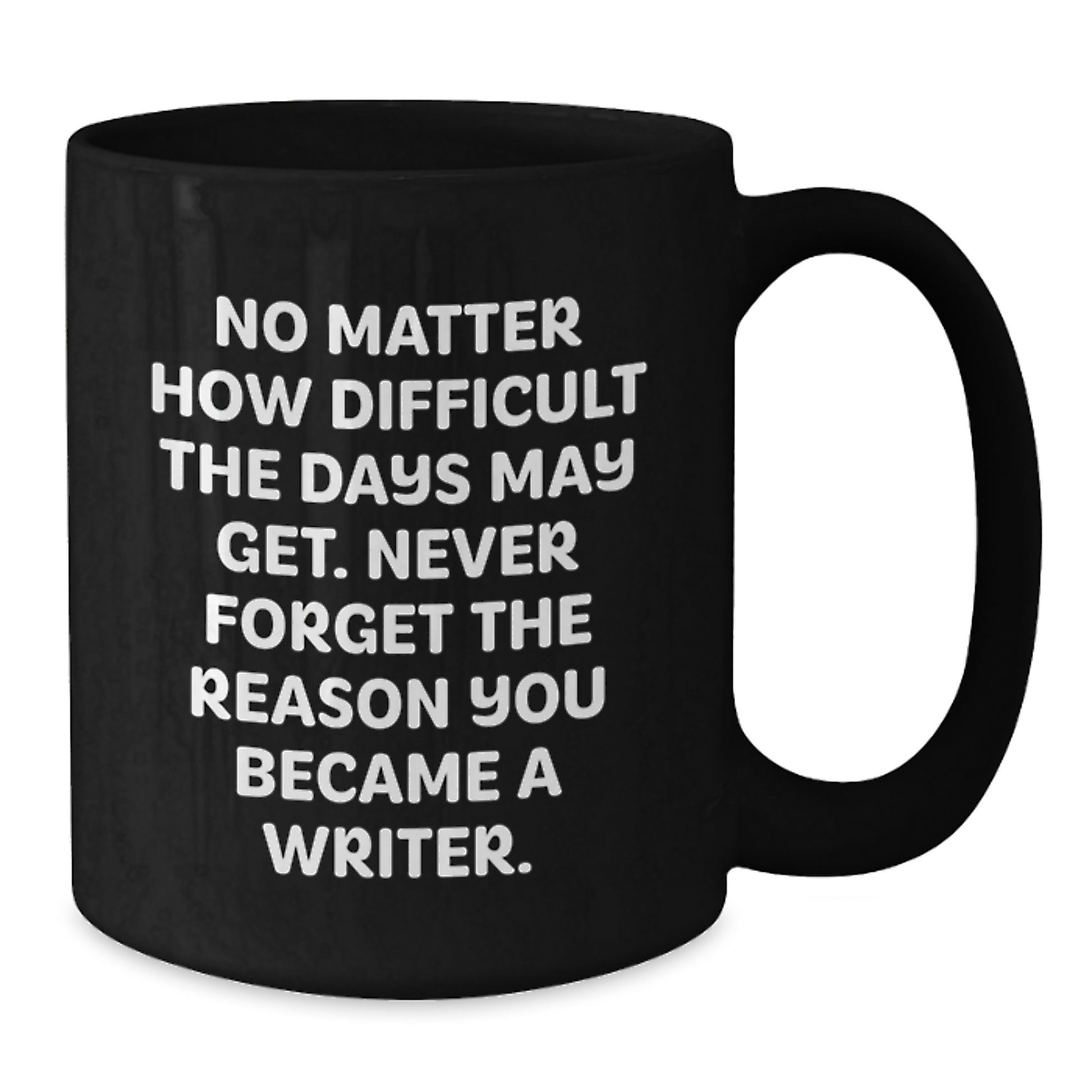 Funny Writer Gifts for Writer, Gifts from Men to Writer Friends, Black Coffee Mug with Inspirational Quote - Additional