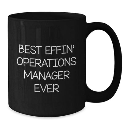 Funny Operations Manager Gifts, Black Coffee Mug for Christmas Unique Gifts from Coworkers to Operations Manager - Additional