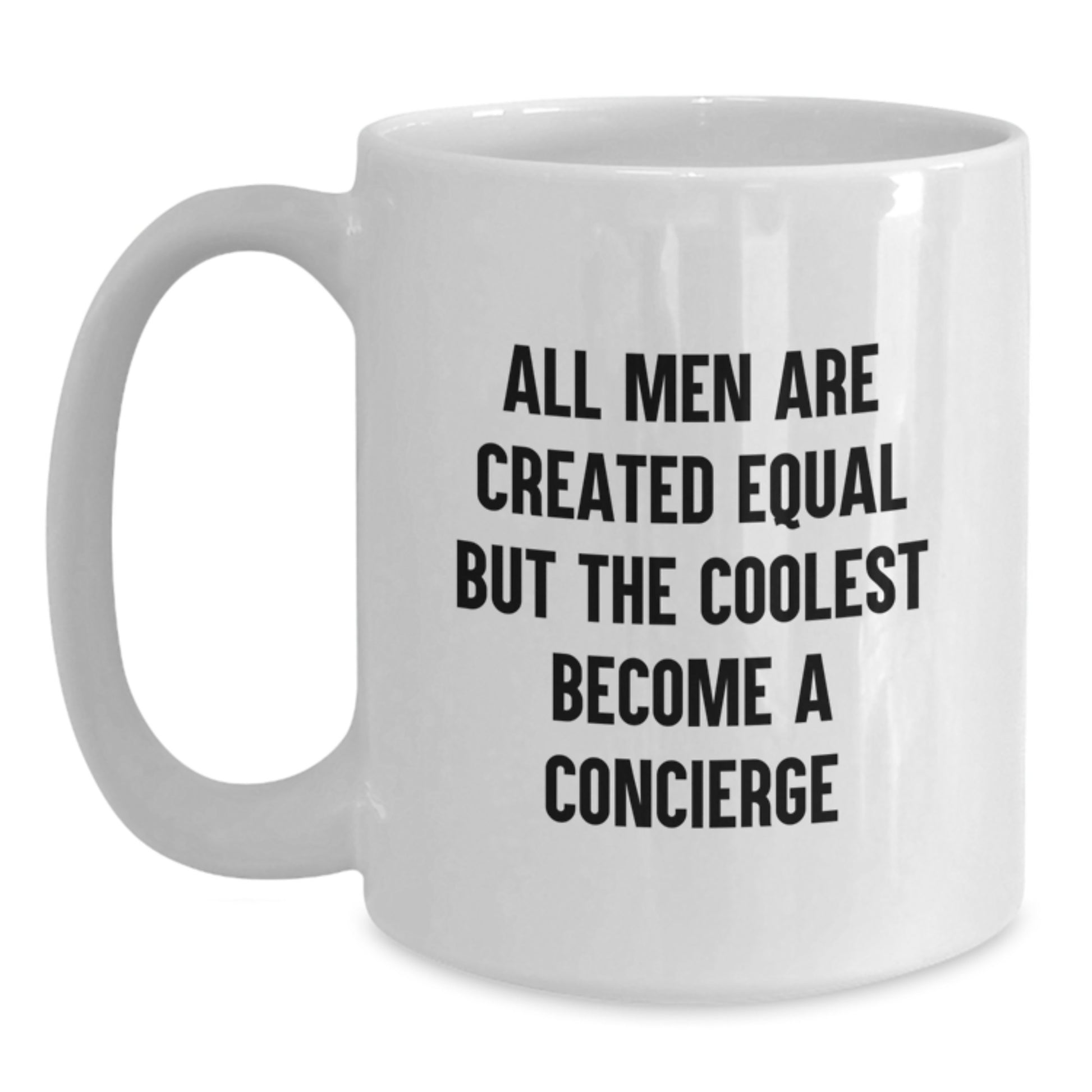 Funny Concierge Gifts for Men, White Coffee Mugs, Valentine's Unique Gifts from Men to Concierge - Main