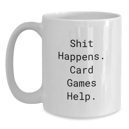 Funny Card Games Gifts from Friends White Ceramic Coffee Mugs for Birthday - Main