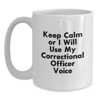 Correctional Officer Love White Coffee Mug Funny Gift for Him, Gifts from Friends, Valentine's Unique Gifts for Correctional Officer, Correctional Officer White Coffee Mug - Main