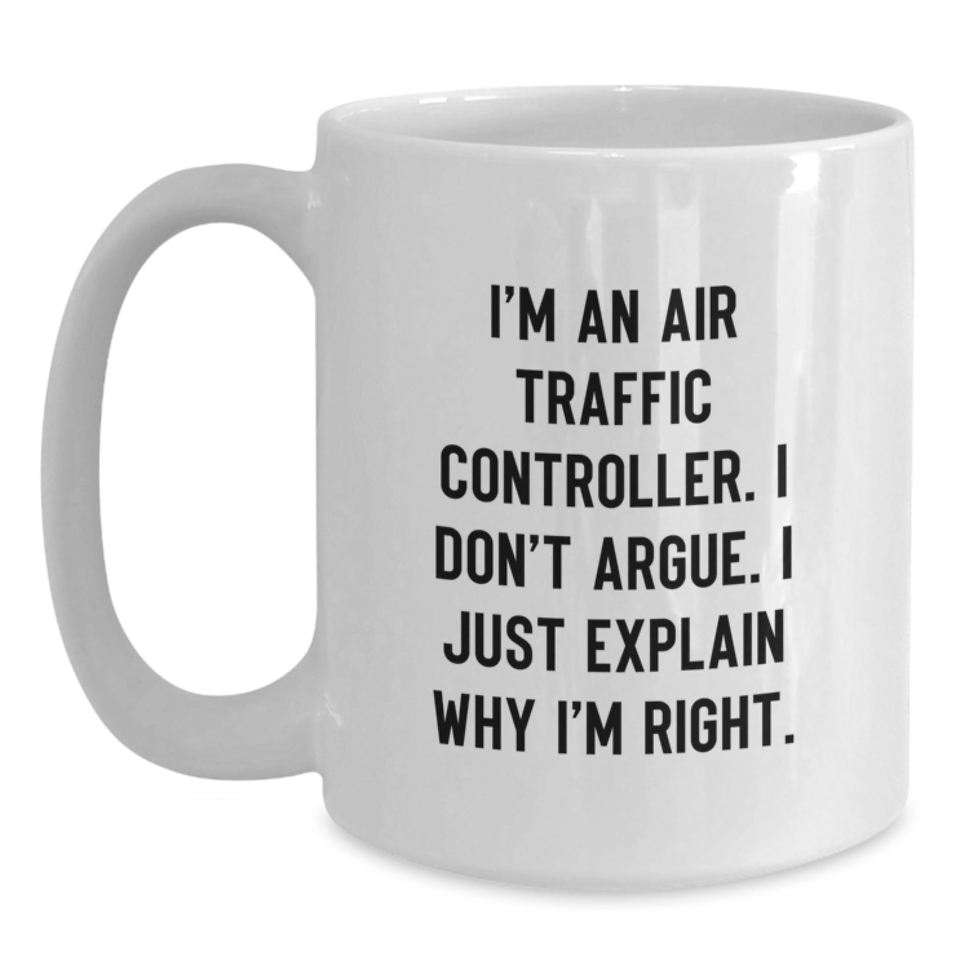 Funny Air Traffic Controller Gifts from Friends, Unique Christmas Unique Gifts for Air Traffic Controller Men, White Coffee Mug for Air Traffic Controller Enthusiasts - Main