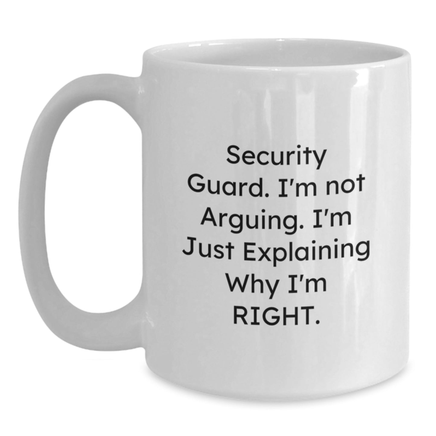 Funny Security Guard Gifts from Friends, White Coffee Mug for Security Guard Birthday Unique - Main