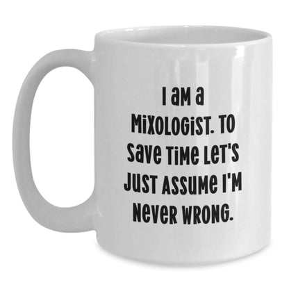 Funny Mixologist White Coffee Mug Gifts from Friends to Coworkers Christmas Unique Mugs for Men and Women, I'm a Mixologist Mugs - Main