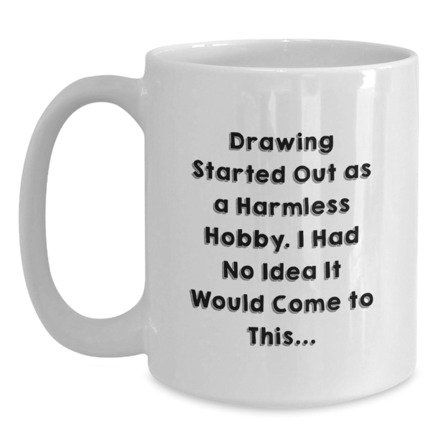 Funny Drawing Lover Gifts from Friends for Valentine's White Coffee Mug - Main