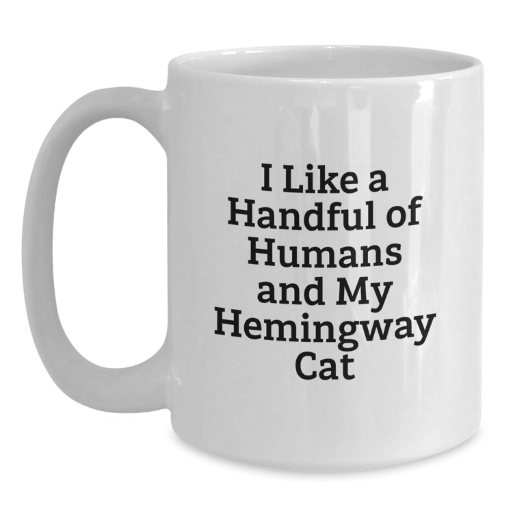 Hemingway Cat Lovers Funny Gifts from Friends for Him Her Birthday White Coffee Mug - Main