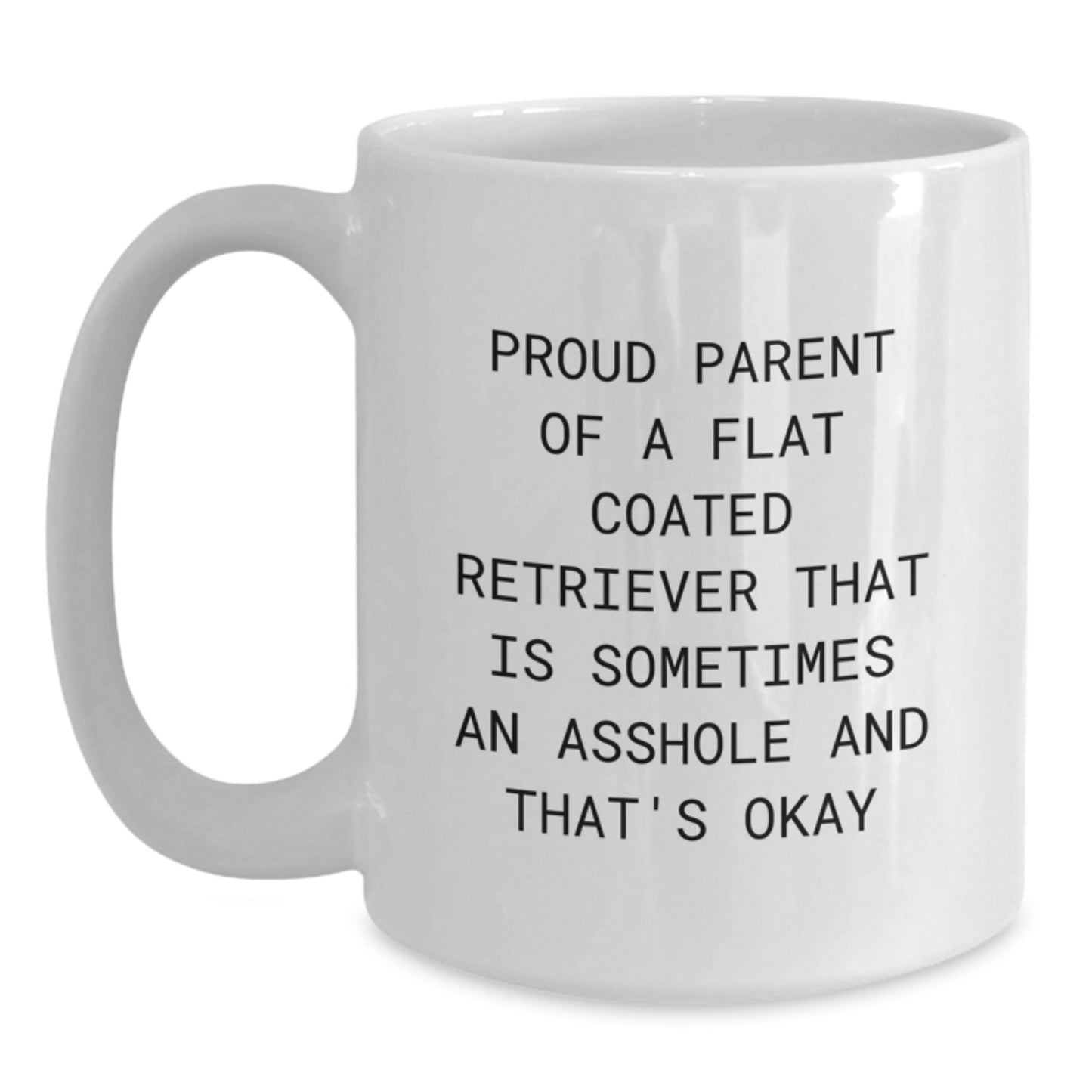Proud Flat Coated Retriever Dog Parent Gifts from Friends for Birthday, Funny Quote White Coffee Mug - Main