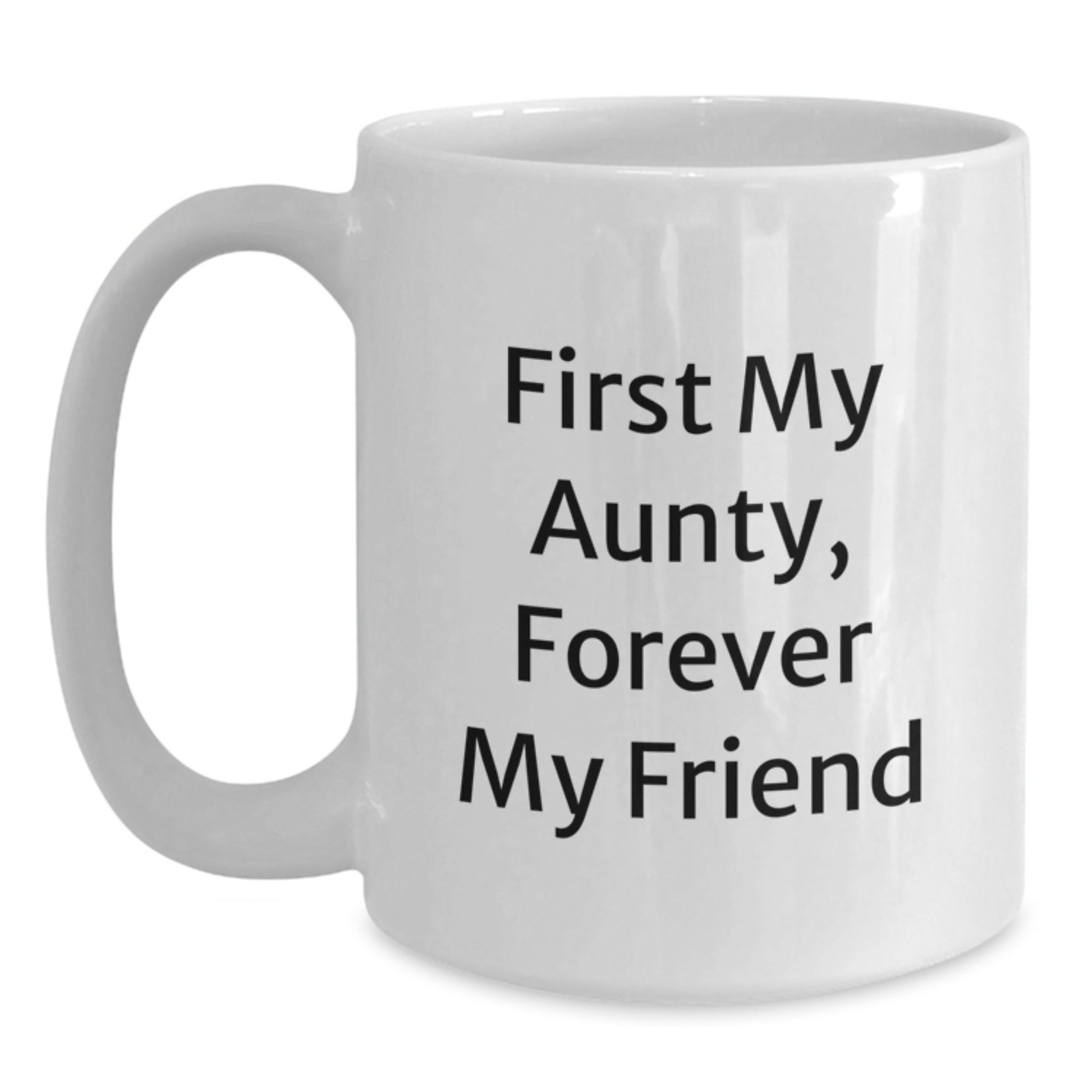 Funny Aunty Quotes White Coffee Mug, Gifts from Family to Aunty, Christmas Unique Presents for Aunty Friend - Main