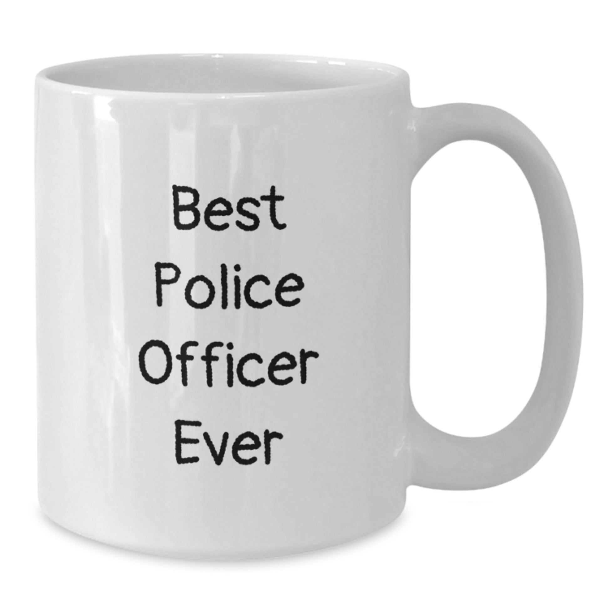 Funny Police Officer Gifts, Best Police Officer Ever White Coffee Mug, Birthday Unique Gifts from Friends, White Ceramic Gifts for Police Officers - Additional