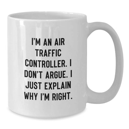 Funny Air Traffic Controller Gifts from Friends, Unique Christmas Unique Gifts for Air Traffic Controller Men, White Coffee Mug for Air Traffic Controller Enthusiasts - Additional