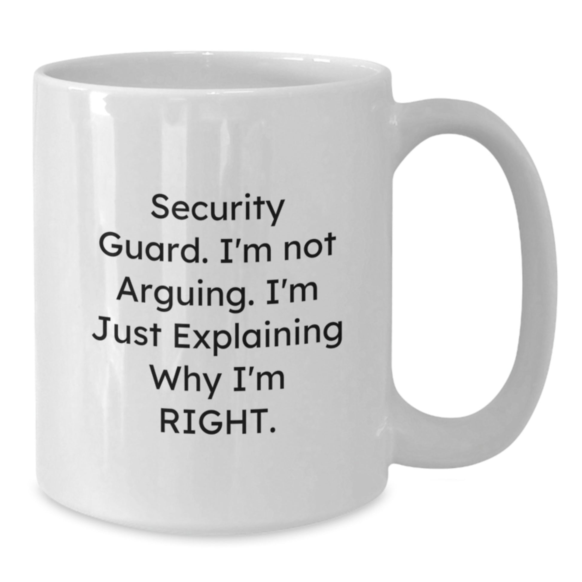 Funny Security Guard Gifts from Friends, White Coffee Mug for Security Guard Birthday Unique - Additional