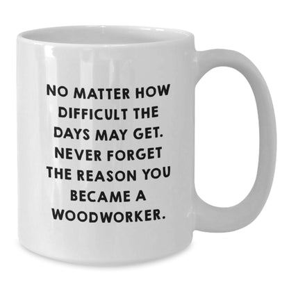 Unique Gifts for Woodworker Men - Funny White Coffee Mug - Birthday Unique Present for Friends from Family - Additional