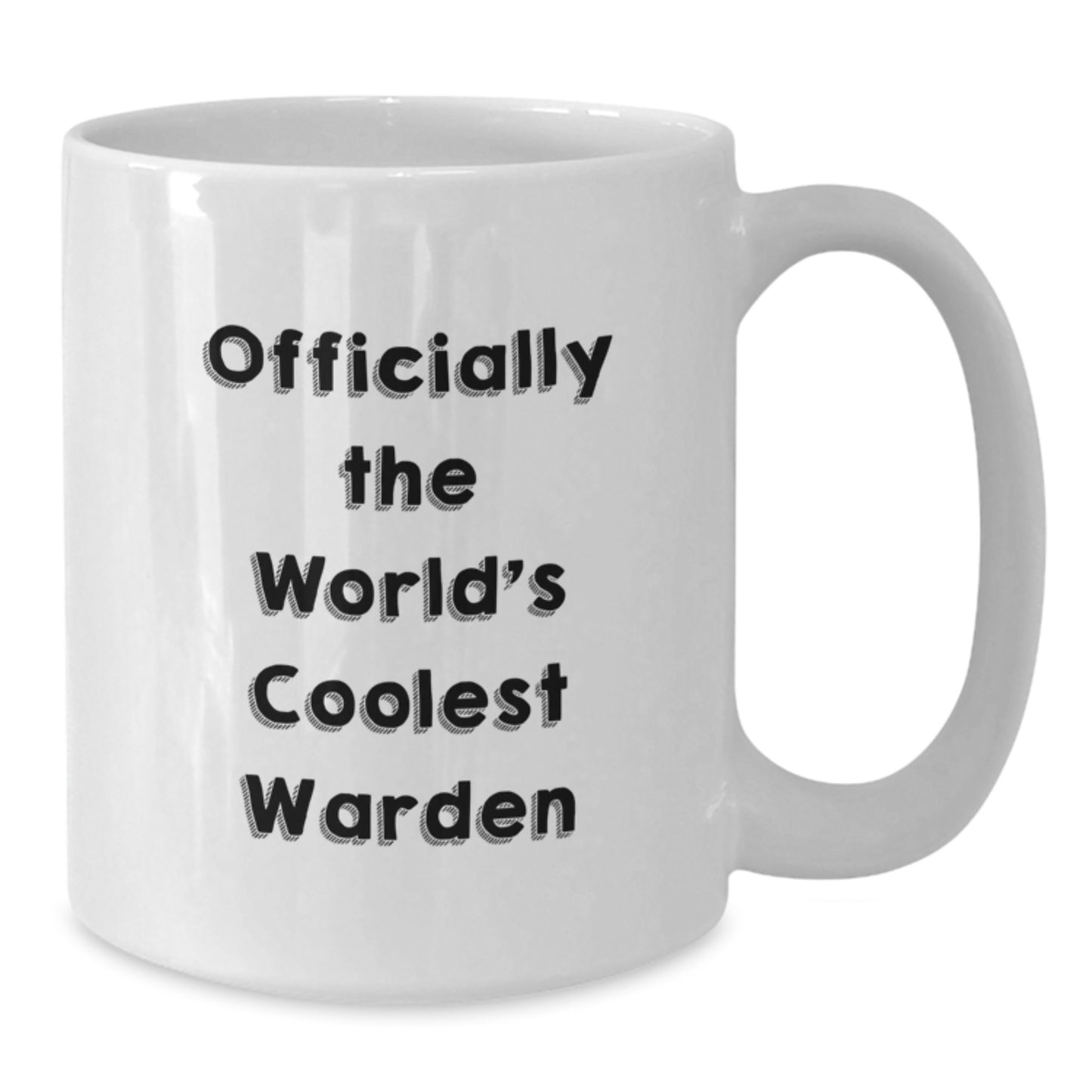 Funny Warden Gifts for Men, Women, Friends - White Coffee Mug with Inspirational Quote 'Officially The World's Coolest Warden' - Gifts from Family, Coworkers, or Friends for Graduation - Additional