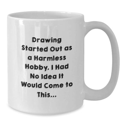 Funny Drawing Lover Gifts from Friends for Valentine's White Coffee Mug - Additional
