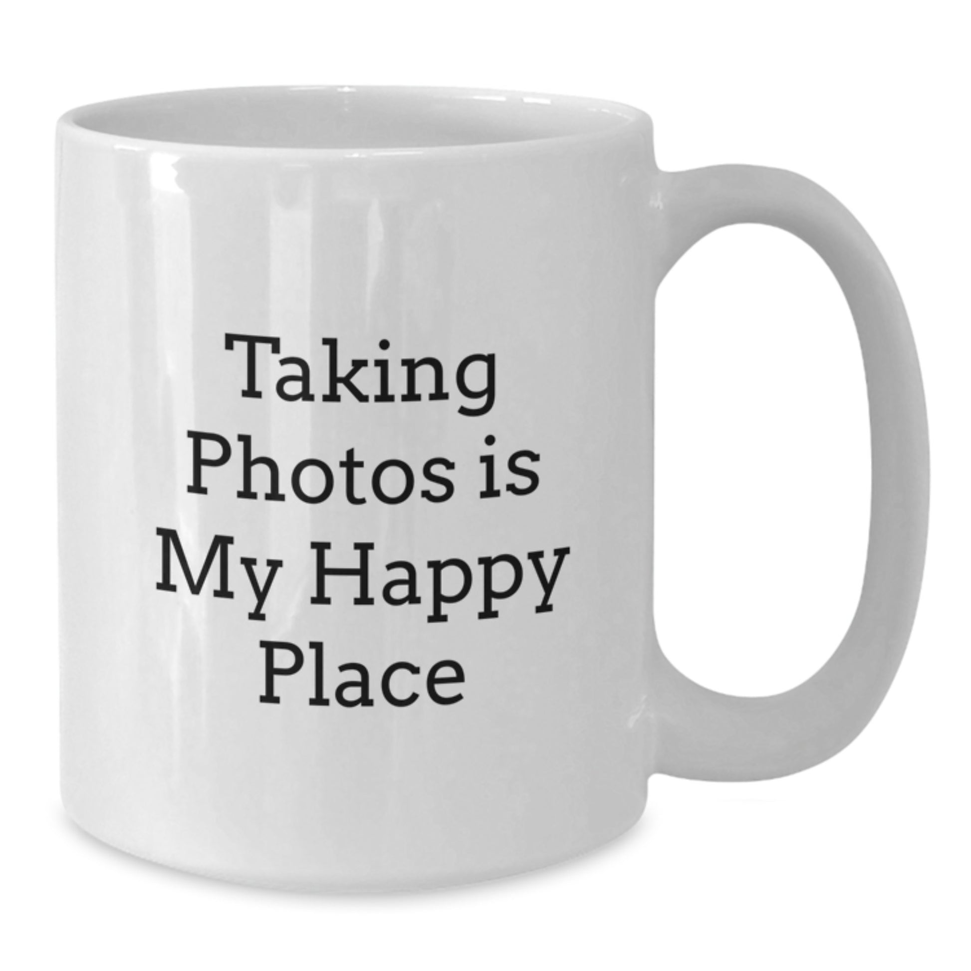 Funny Taking Photos Gifts for Men Friends Family - Taking Photos Is My Happy Place Quote on White Coffee Mug - Birthday Unique Gifts from Friends - Additional