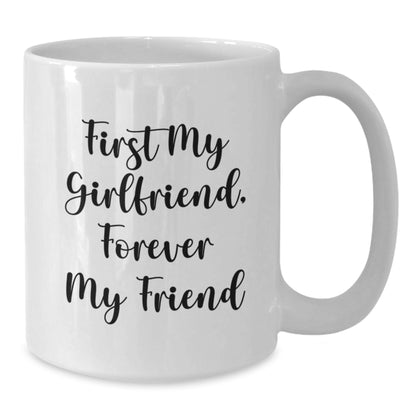 Gifts from Men to Sweetheart, Funny White Coffee Mug for Her Birthday, 'First My Sweetheart, Forever My Friend' - Additional