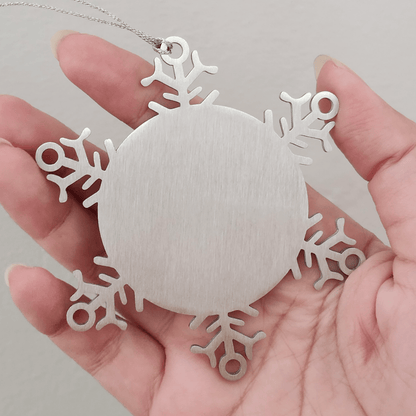 Machinist Gifts from Best Ever, Snowflake Ornament for Christmas, Inspirational Quote small / Silver