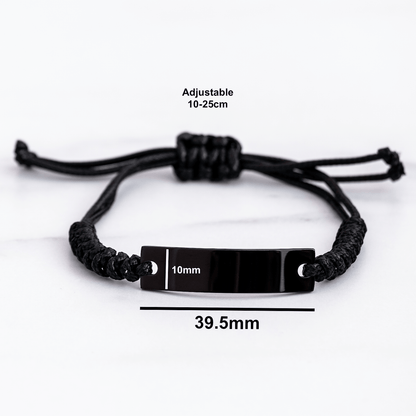 Goddad Gifts from Friends - This Is What An Awesome Goddad Looks Like Black Stainless Steel Rope Adjustable Gift for Goddad on Father's Day small / Black