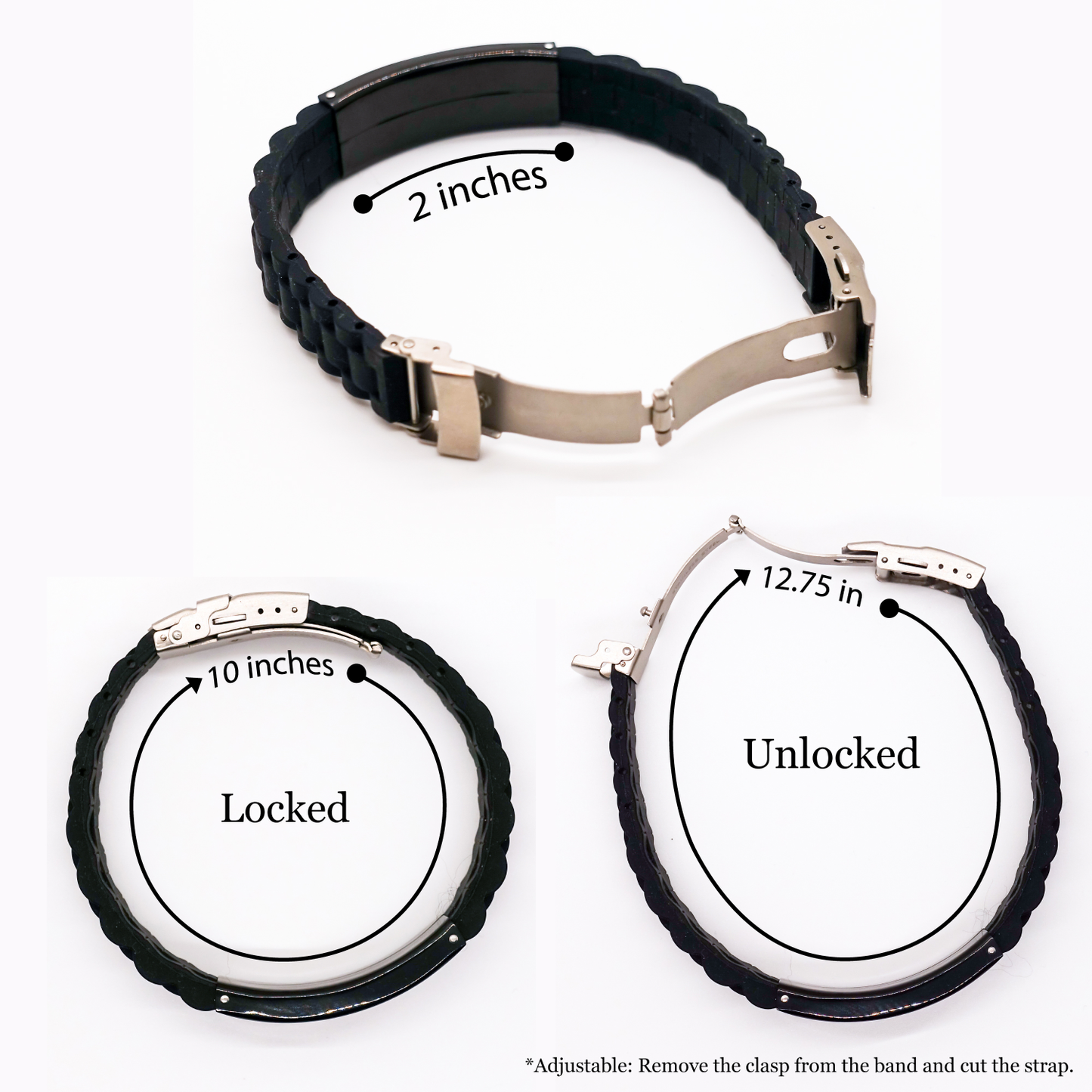 Web Developer's Funny Gift from Family - Glide lock Clasp Black Stainless Steel Silicone Adjustable Mother's Day Unique Gifts for Him - Image 4