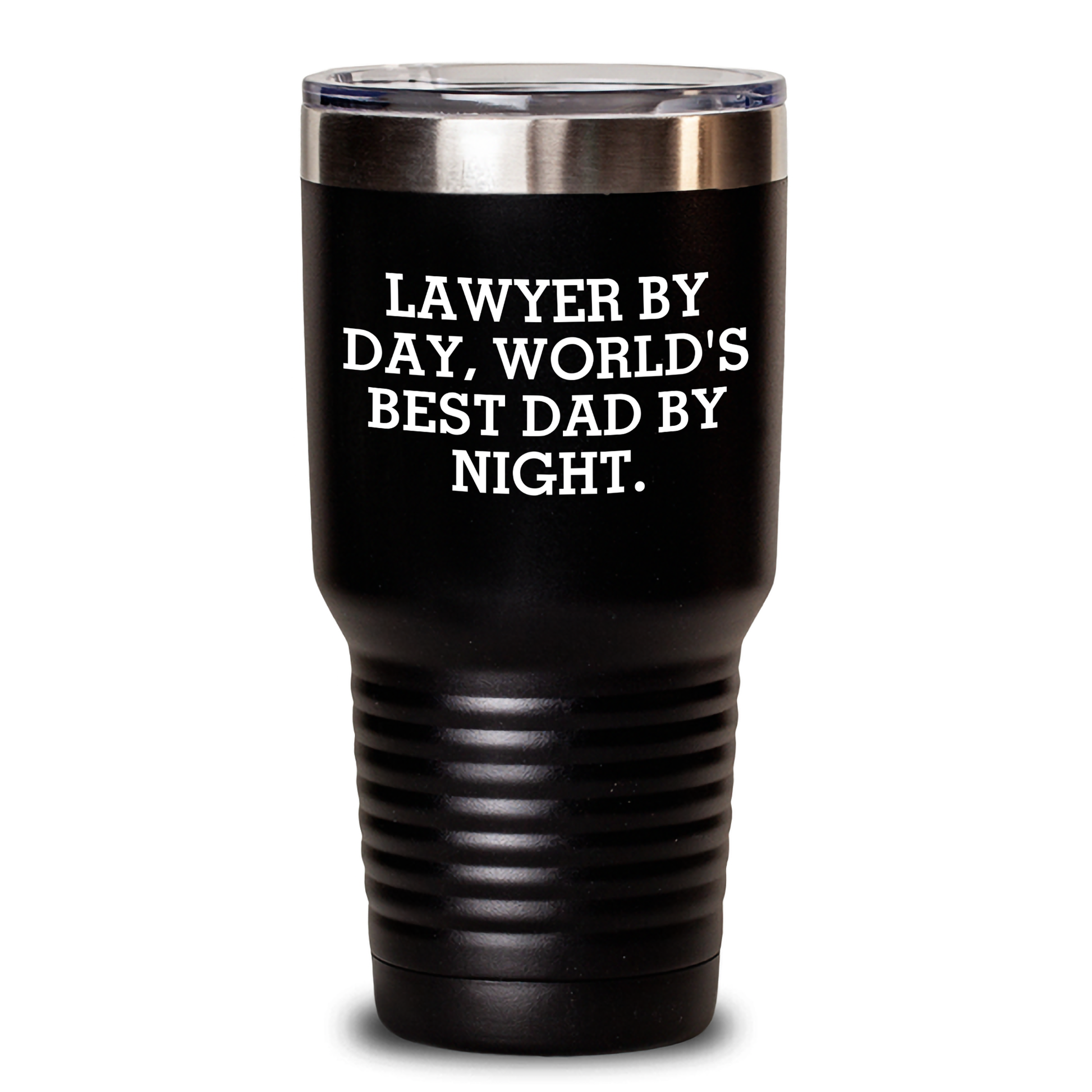 Funny Lawyer Gifts from Dad - 'Lawyer By Day, World's Best Dad By Night.' Tumbler for Father's Day, 20oz or 30oz Capacity, Stainless Steel/Powder Coating, Gifts for Men, Lawyer Appreciation - Main