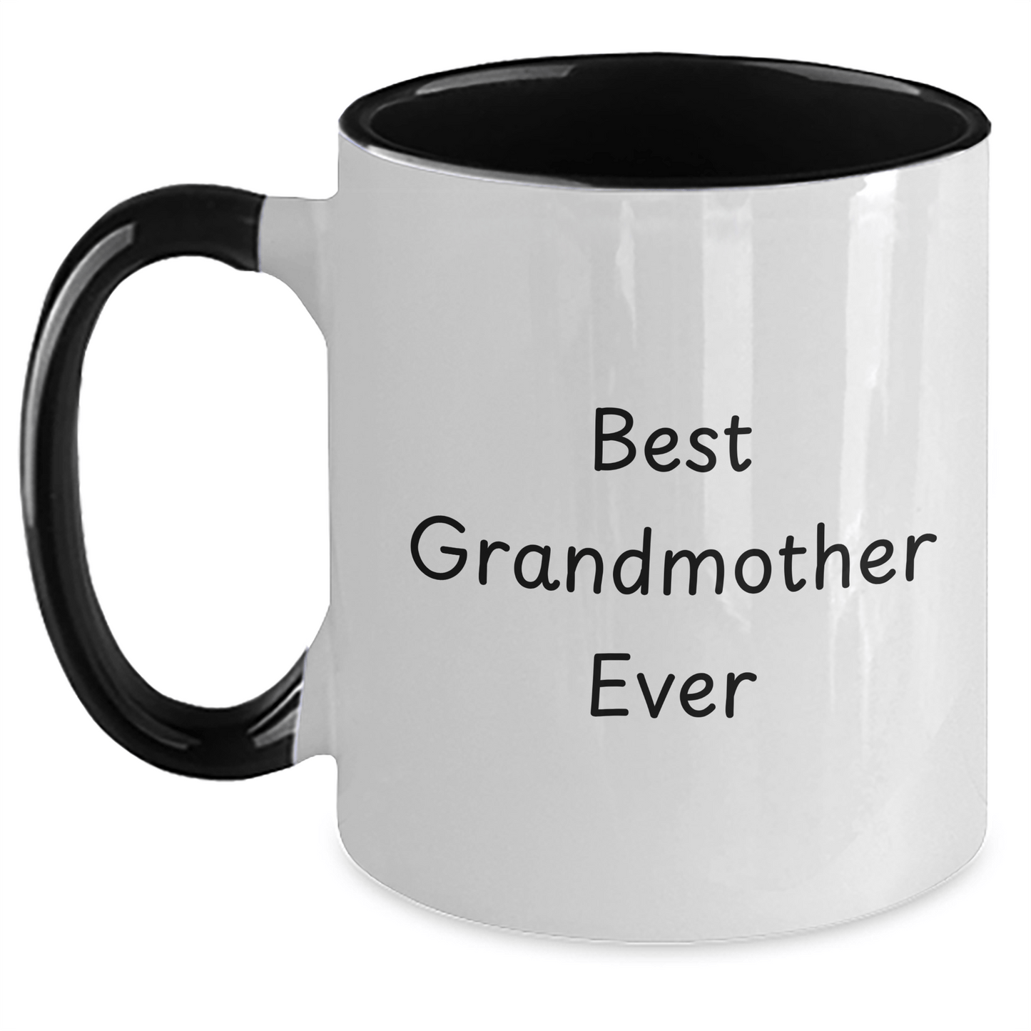 Funny Grandmother Gifts for Dad - Best Grandmother Ever Quote Two Tone Coffee Mug, Gifts from Family, Gifts for Grandmother White/Black / 11oz