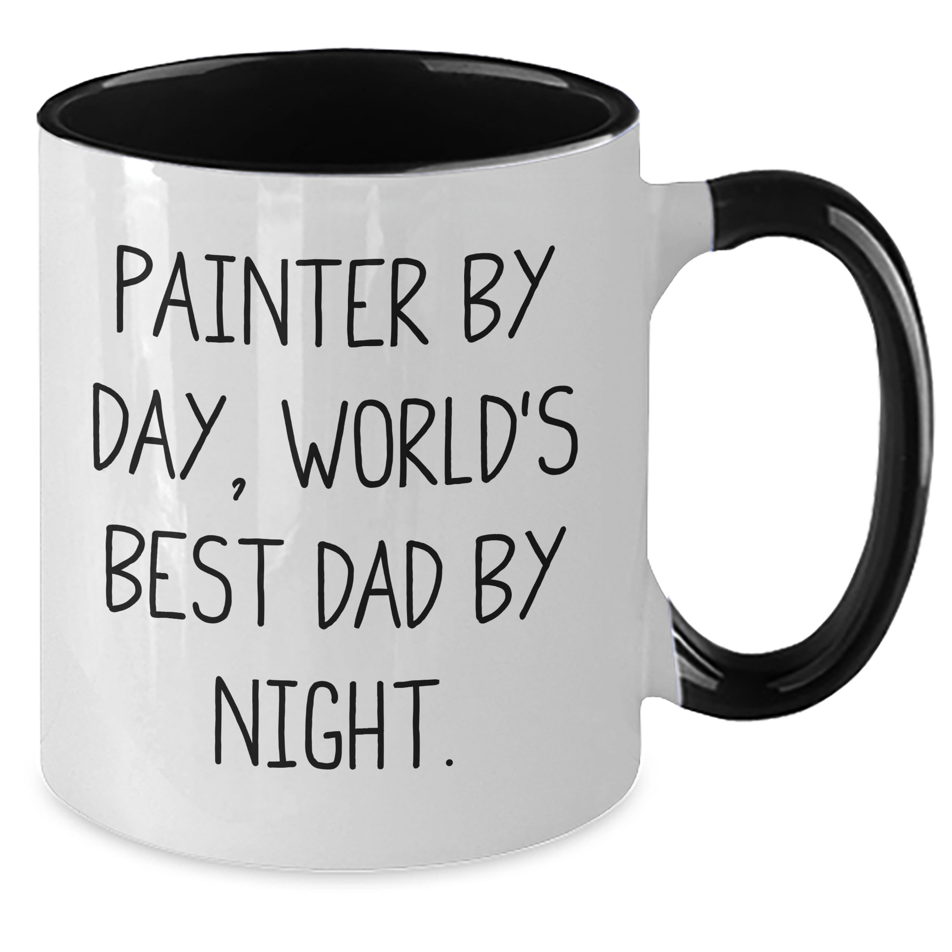 Painter Gifts, Funny Quote Two Tone Coffee Mug, Father's Day Unique Gifts from Men to Painter - Additional