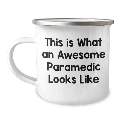 Funny Rescue Worker Gifts from Men to Awesome Rescue Workers - This Is What An Awesome Rescue Worker Looks Like 12 oz Stainless Steel Camping Mug for Father's Day 12oz / White