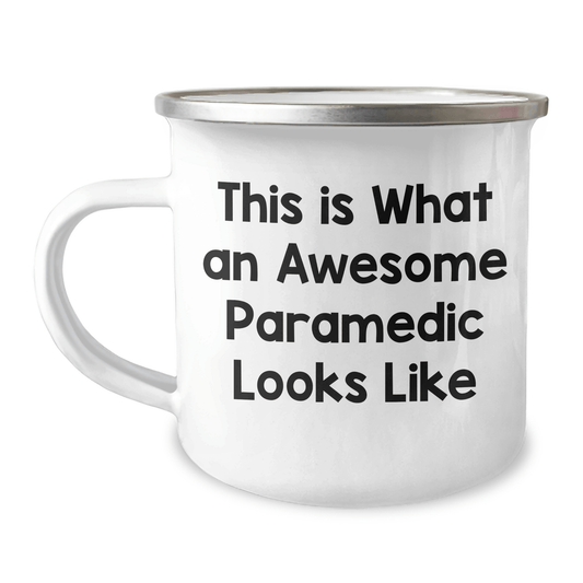 Funny Rescue Worker Gifts from Men to Awesome Rescue Workers - This Is What An Awesome Rescue Worker Looks Like 12 oz Stainless Steel Camping Mug for Father's Day 12oz / White