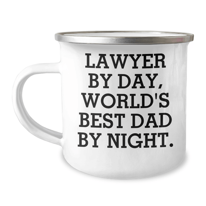 Lawyer Gifts, Funny Quote, Camping Mug for Father's Day, Gifts from Men to Lawyer 12oz / White