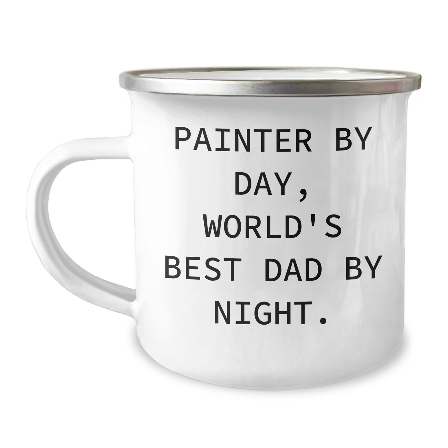 Painter Gifts, Camping Mug for World's Best Dad - Funny Quote, Father's Day Unique Gifts from Family to Men - Image 1