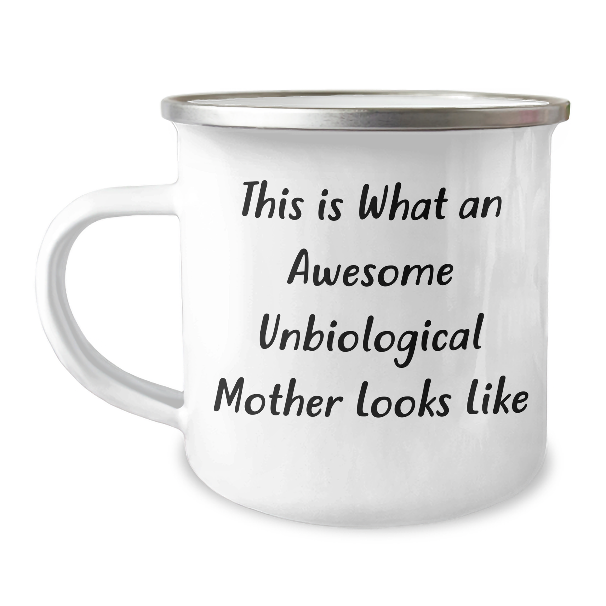 Unbiological Mother Gifts, Camping Mug for Awesome Moms, 'This Is What An Awesome Unbiological Mother Looks Like', Funny Quote, Father's Day Unique Gifts from Men to Unbiological Mother - Image 1