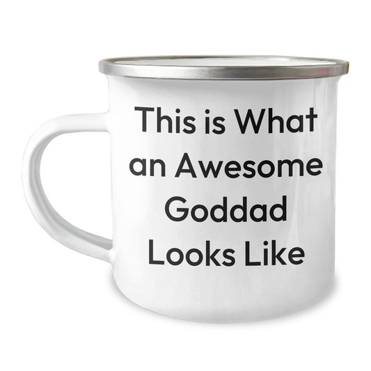 Goddad Gifts for Him, Funny Camping Mug This Is What An Awesome Goddad Looks Like, Father's Day Unique Gifts from Friends - Image 1