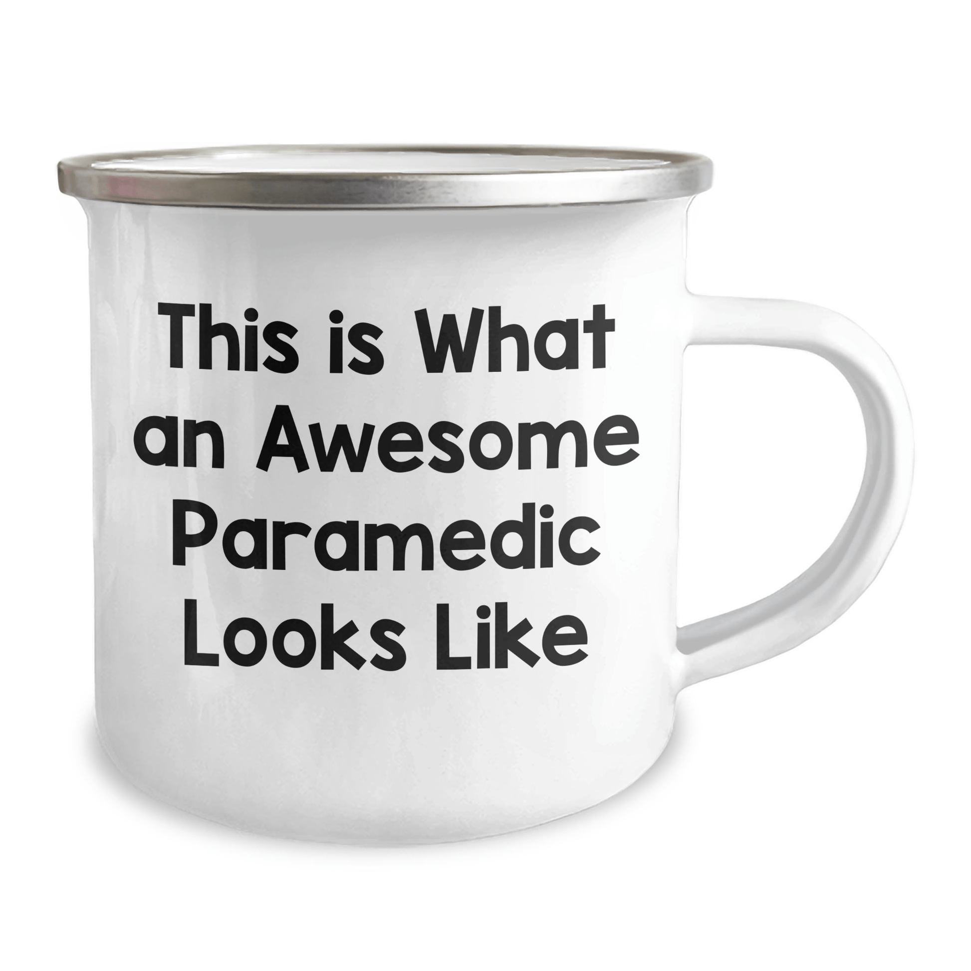 Funny Rescue Worker Gifts from Men to Awesome Rescue Workers - This Is What An Awesome Rescue Worker Looks Like 12 oz Stainless Steel Camping Mug for Father's Day 12oz / White
