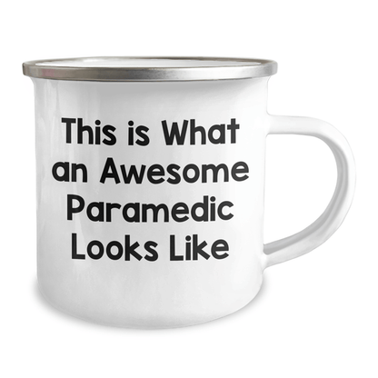 Funny Rescue Worker Gifts from Men to Awesome Rescue Workers - This Is What An Awesome Rescue Worker Looks Like 12 oz Stainless Steel Camping Mug for Father's Day 12oz / White