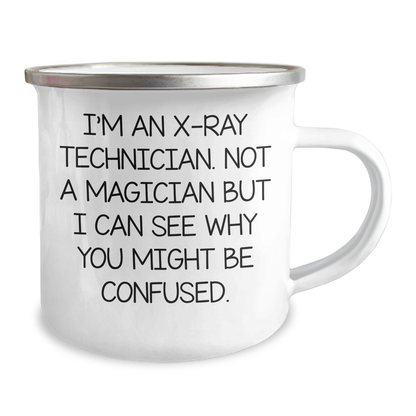 Funny X-Ray Technician Gifts, Camping Mug for Him, Gifts from Men, Gifts for X-Ray Technician Dad on Father's Day - See Why He's No Magic - Image 2