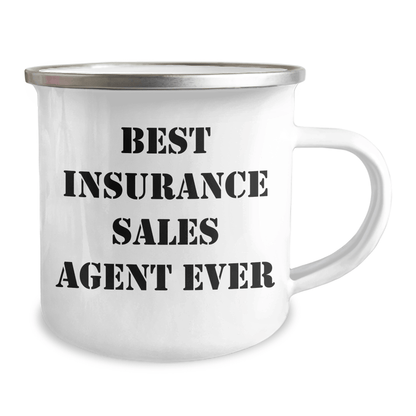 Insurance Sales Agent Gifts from Men - Best Insurance Sales Agent Ever Camping Mug for Mother's Day 12oz / White