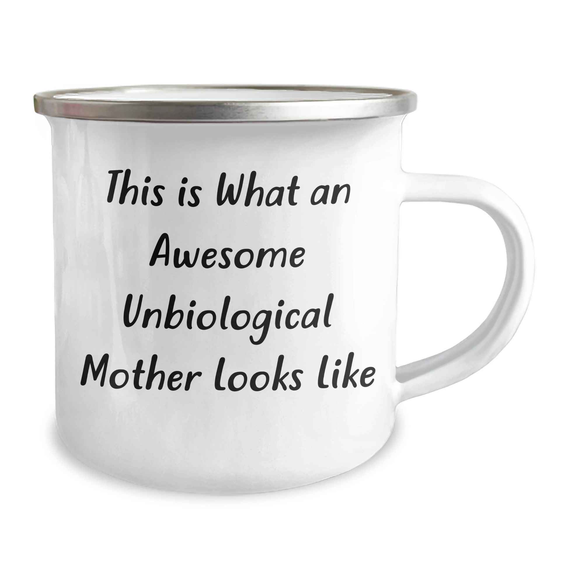 Unbiological Mother Gifts, Camping Mug for Awesome Moms, 'This Is What An Awesome Unbiological Mother Looks Like', Funny Quote, Father's Day Unique Gifts from Men to Unbiological Mother - Image 2