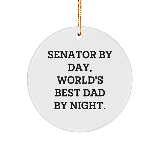 Senator Gifts, Funny Quote Circle Ornament, Gifts from Friends and Family for Christmas small / White